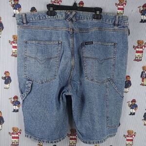 Harley-Davidson Motorcycles carpenter med wash fade flat denim shorts SZ 40